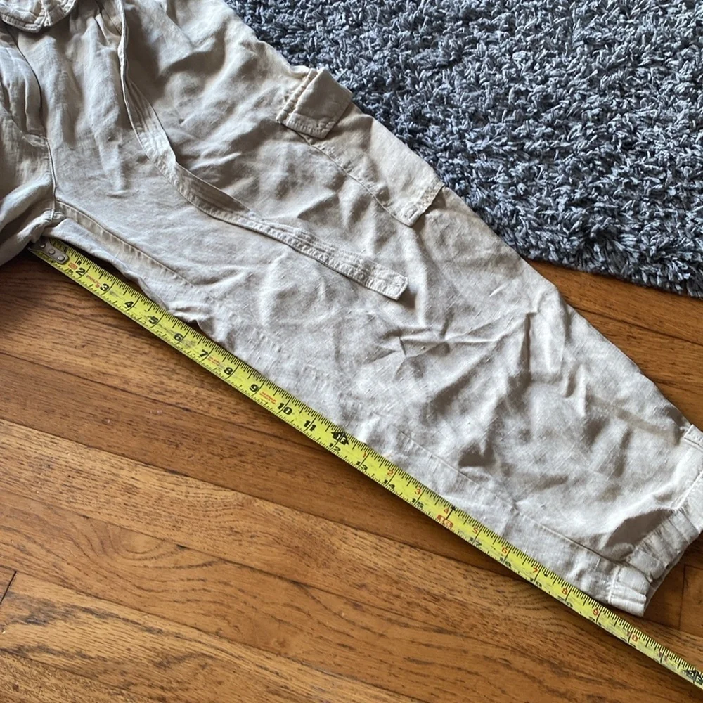 Aritzia Wilfred Kafka Belted Linen Blend Cargo Utility Pant Size 2